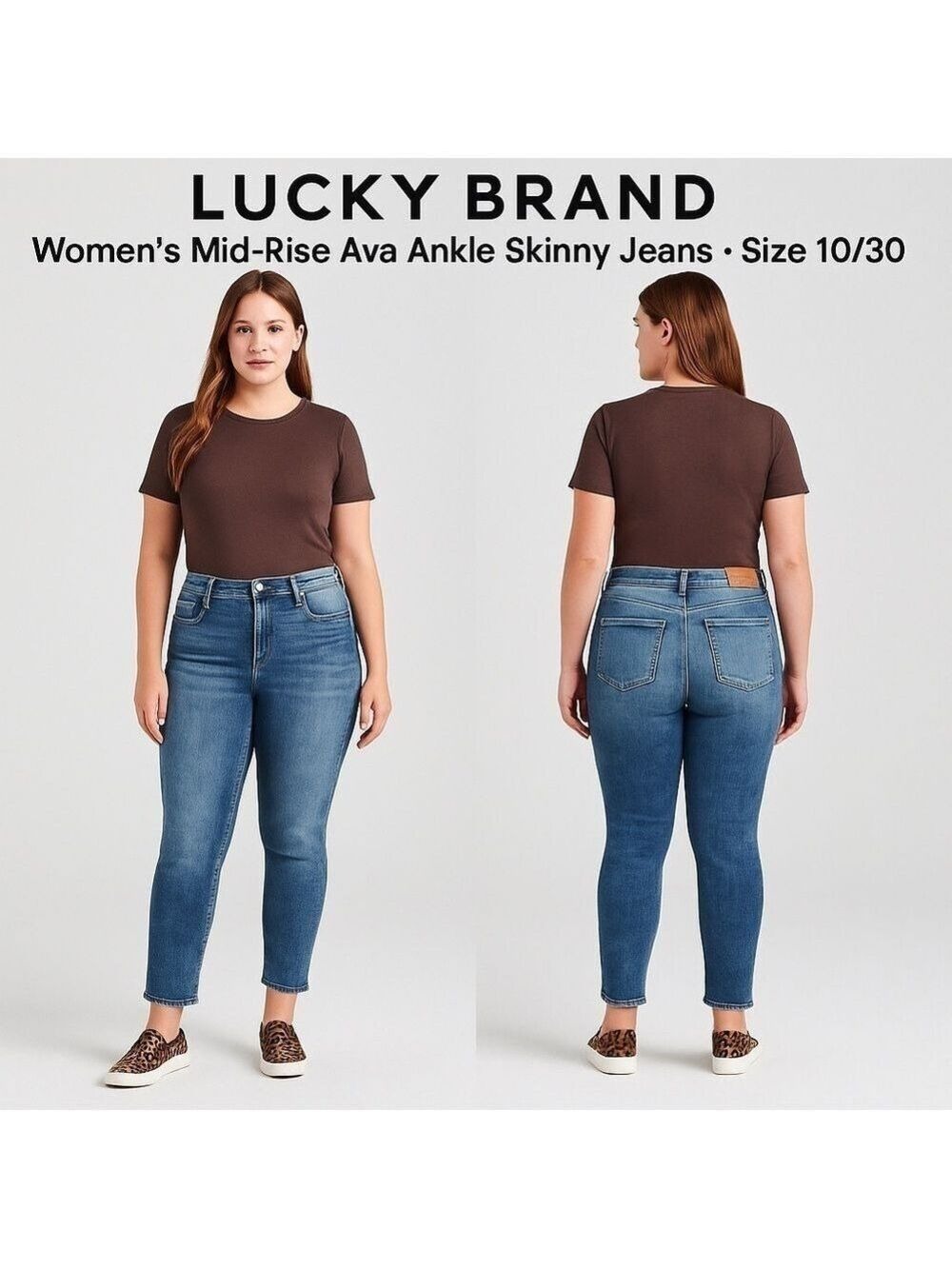 🍀💙 LUCKY BRAND Women’s Mid-Rise Ava Ankle Skinny Jeans 👖 Size 10/30 💙🍀